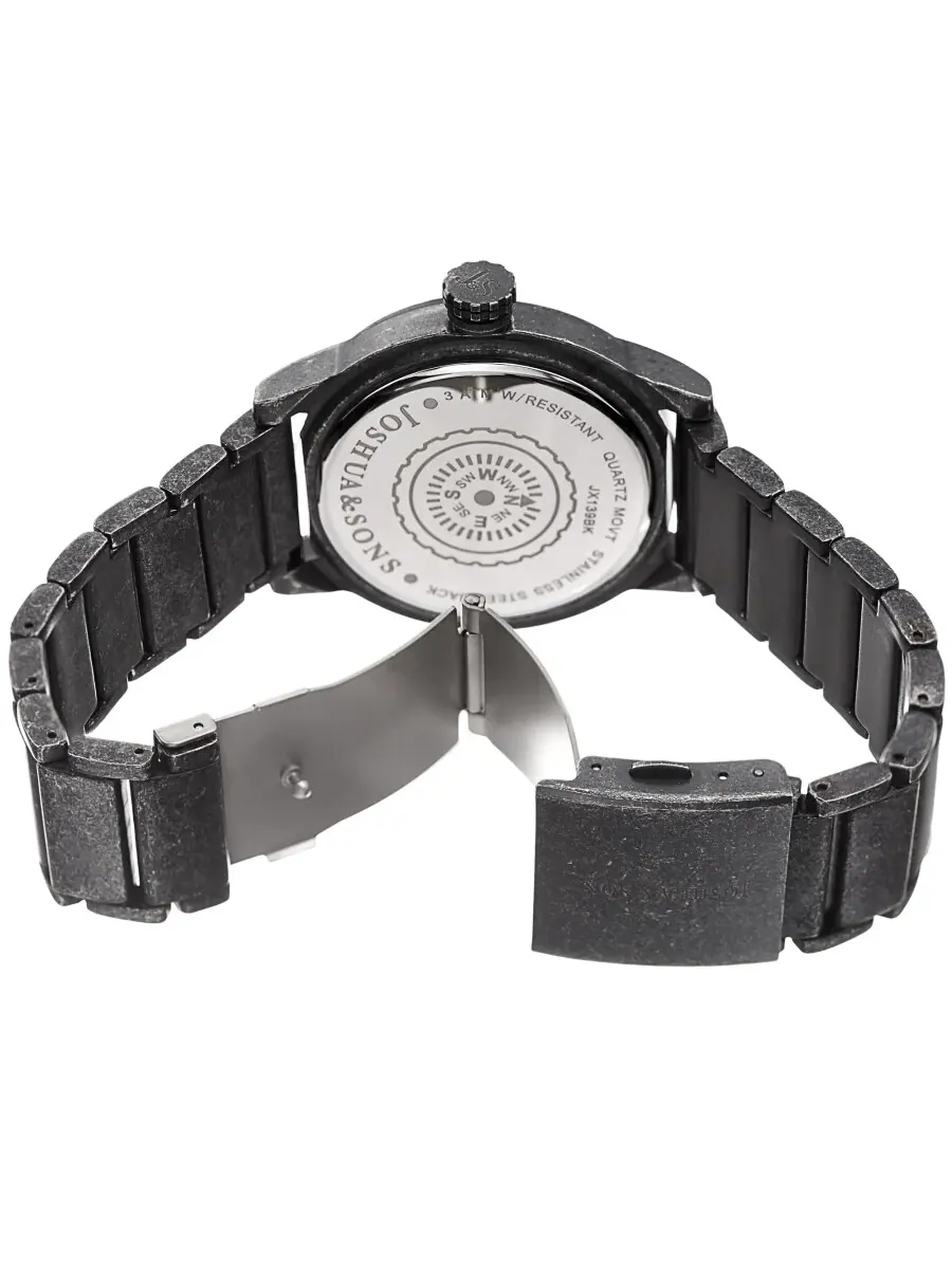 Мужские часы Joshua and Sons Quartz с черным циферблатом JX139BK — изображение 4 из 4, оттенок серый