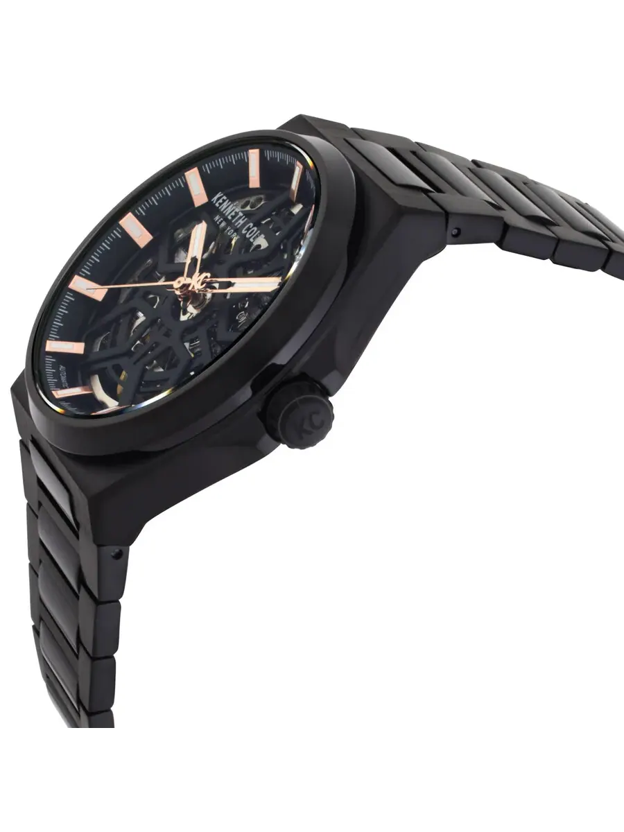 Мужские автоматические часы Kenneth Cole New York с прозрачным циферблатом KCWGY0065303 — изображение 2 из 3, оттенок черный
