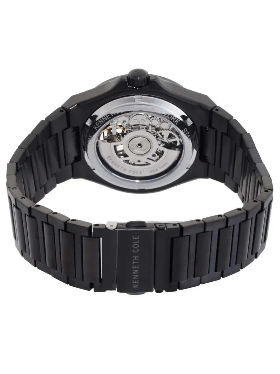 Мужские автоматические часы Kenneth Cole New York с прозрачным циферблатом KCWGY0065303 — изображение 3 из 3, оттенок черный