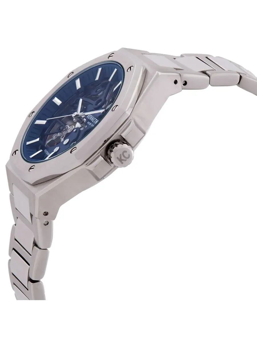 Мужские часы Kenneth Cole New York Automatic Skeleton Octagonal KCWGY0058901 — изображение 2 из 3, оттенок серебряный