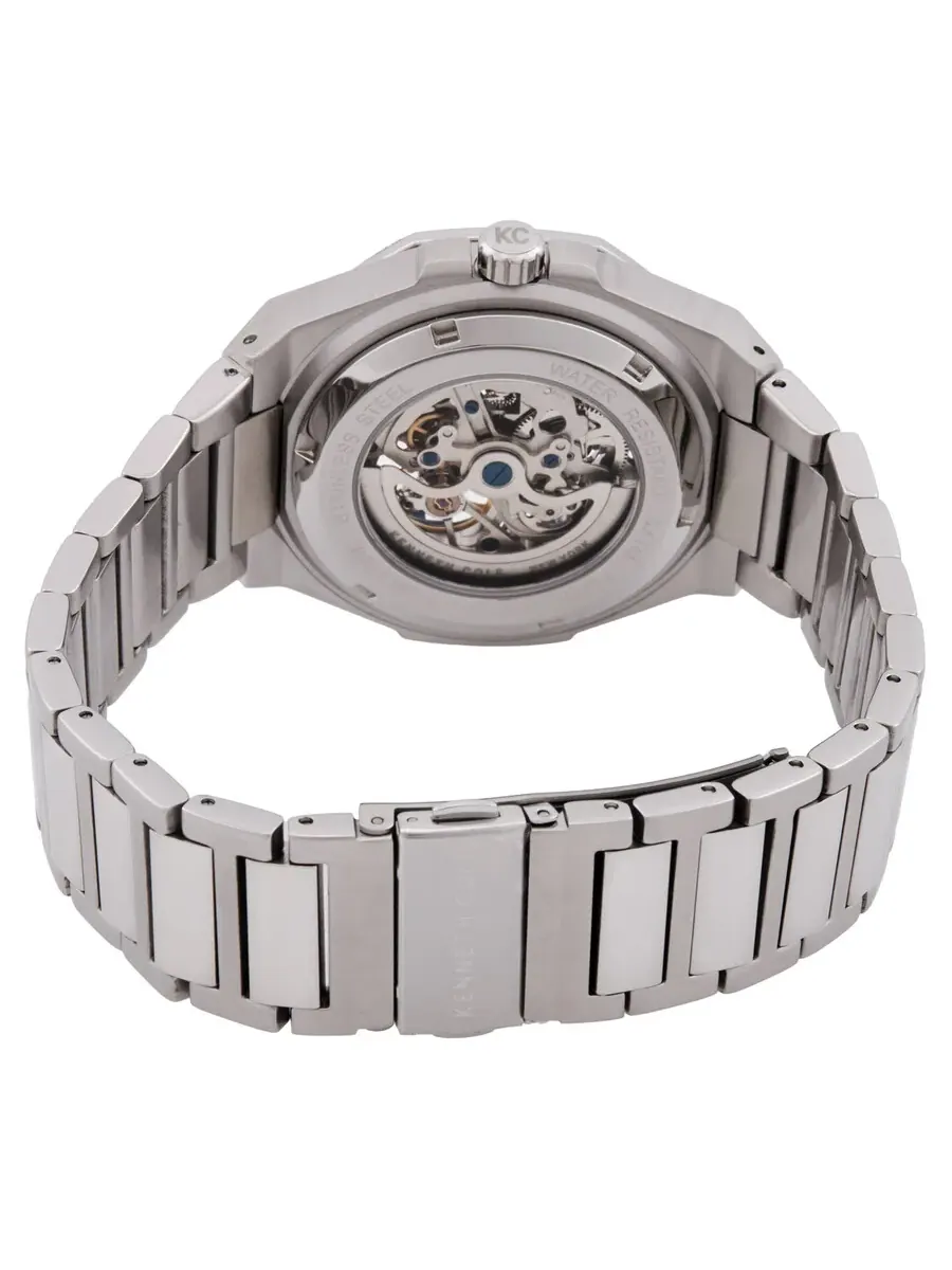 Мужские часы Kenneth Cole New York Automatic Skeleton Octagonal KCWGY0058901 — изображение 3 из 3, оттенок серебряный