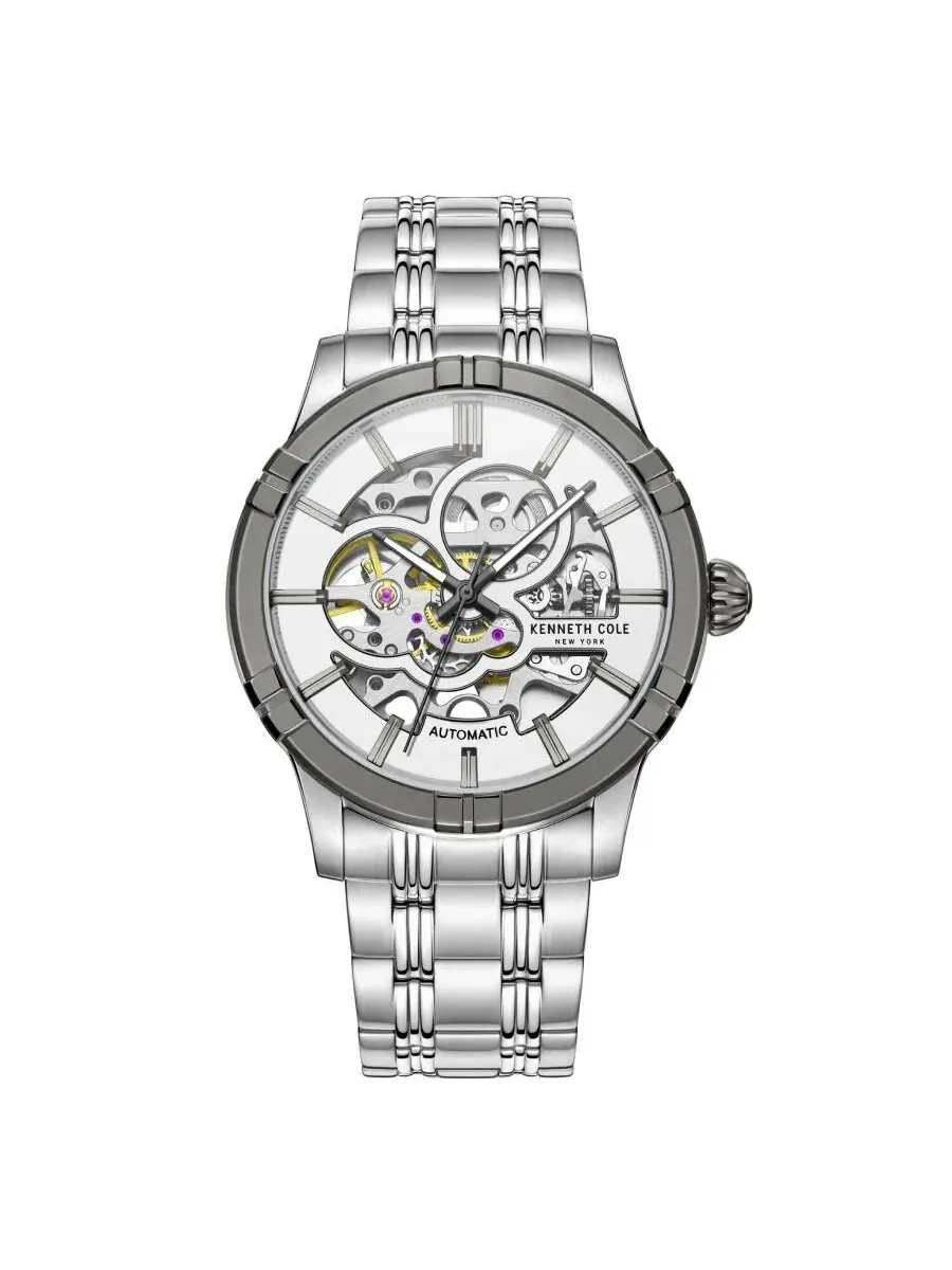 Мужские часы Kenneth Cole New York с автоматическим механизмом и белым циферблатом KCWGL2220810 — изображение 1 из 3
