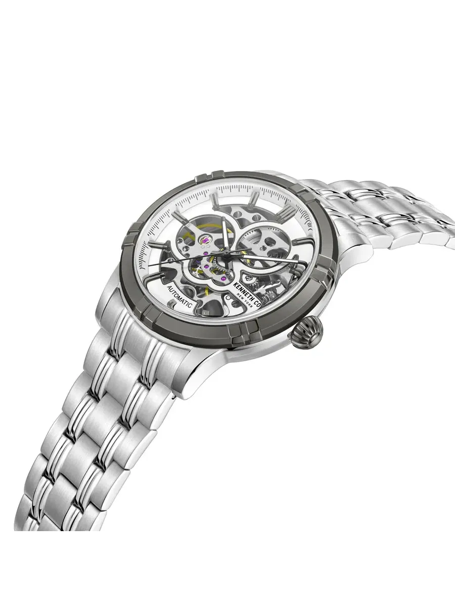 Мужские часы Kenneth Cole New York с автоматическим механизмом и белым циферблатом KCWGL2220810 — изображение 2 из 3
