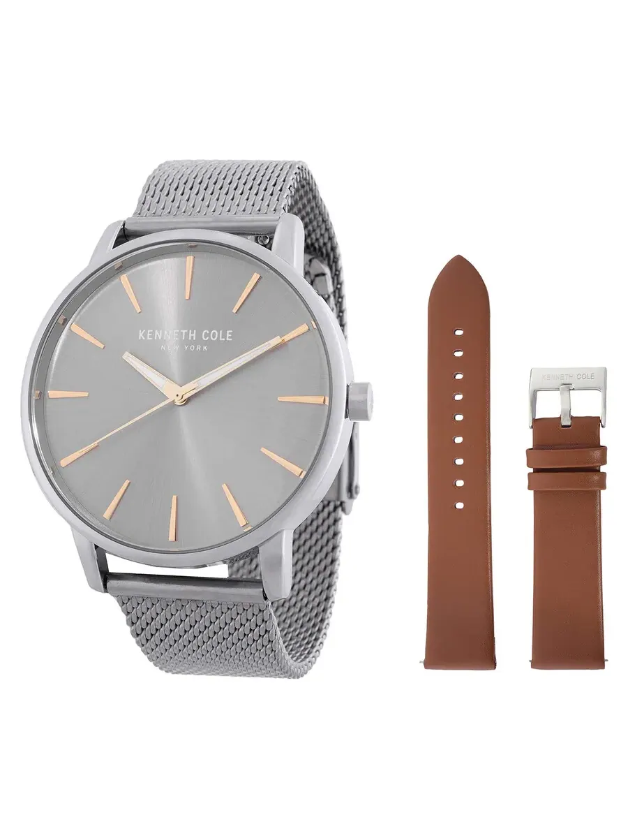 Часы Kenneth Cole New York с кварцевым механизмом и серебристым циферблатом KCWGG7006402 — изображение 1 из 4