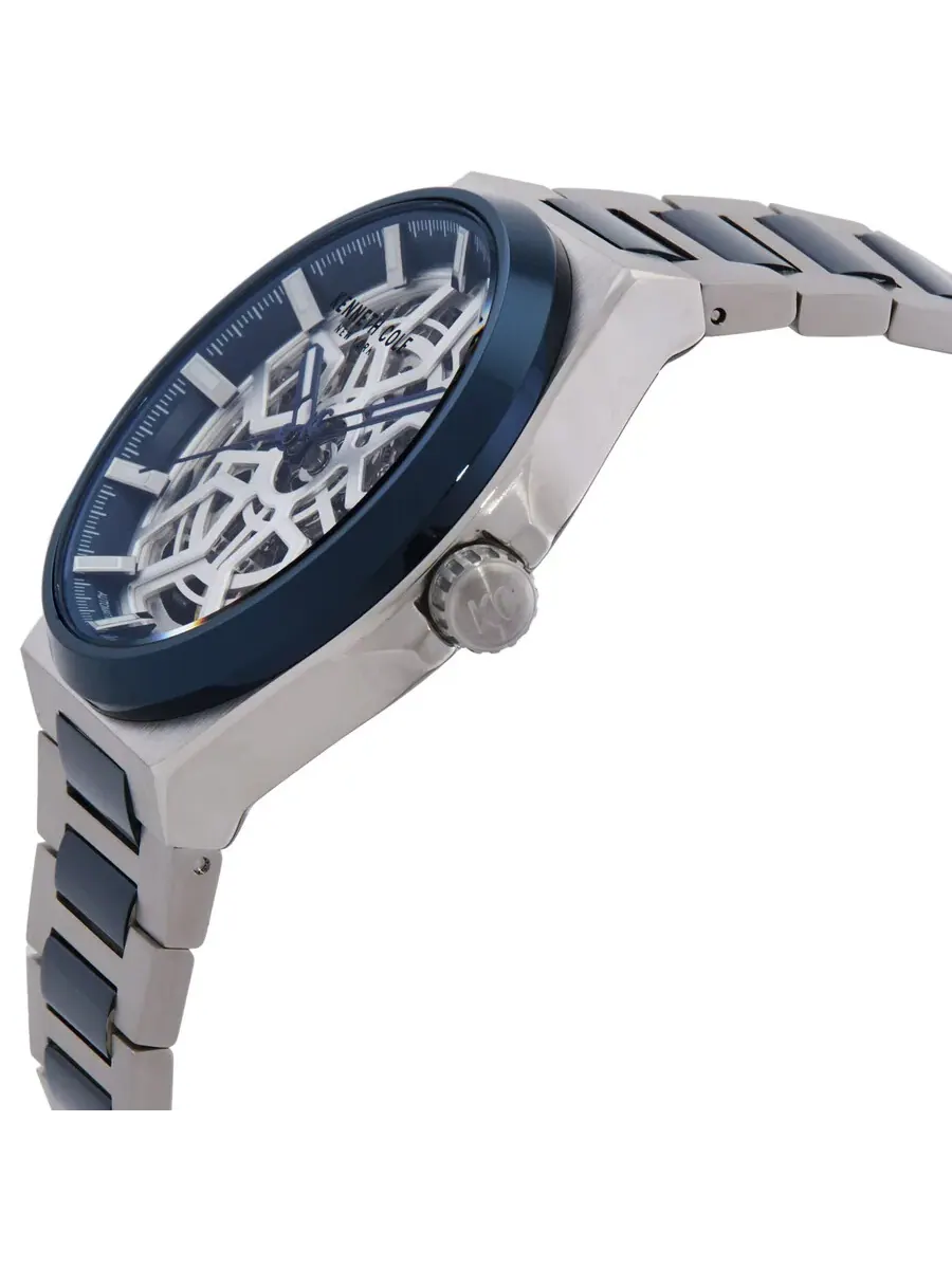 Мужские механические часы Kenneth Cole New York Skeleton KCWGY0065304 — изображение 2 из 3, оттенок синий