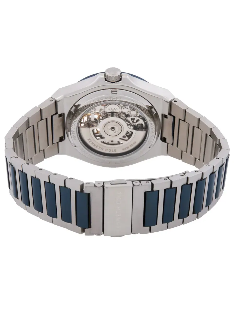Мужские механические часы Kenneth Cole New York Skeleton KCWGY0065304 — изображение 3 из 3, оттенок синий