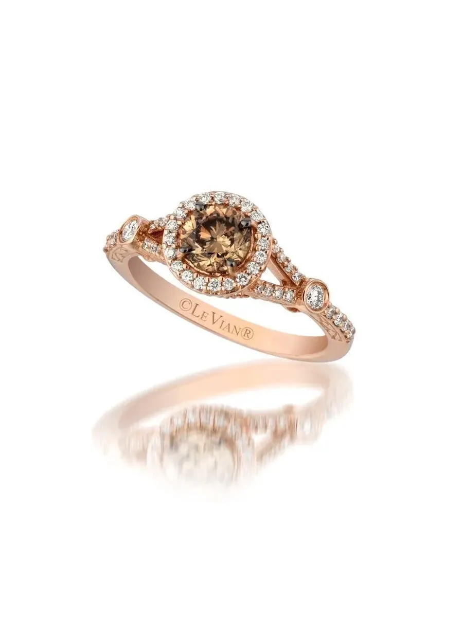 Женские кольца Le Vian с шоколадным бриллиантом, выполненные из 14-каратного клубничного золота — изображение 1 из 1
