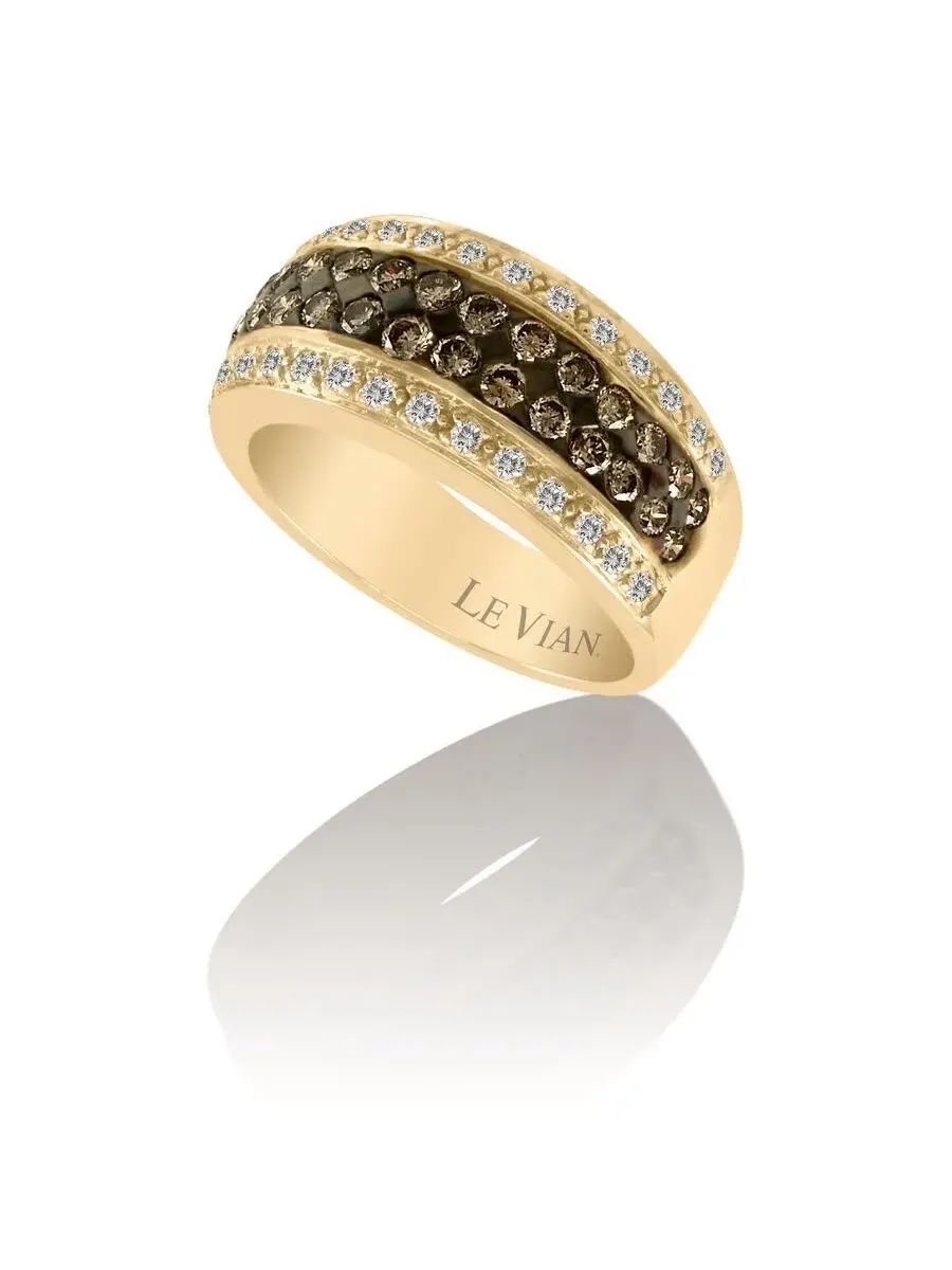 Набор колец Le Vian Ladies Euphoria Chocolate из 14-каратного медового золота — изображение 1 из 1, оттенок коричневый