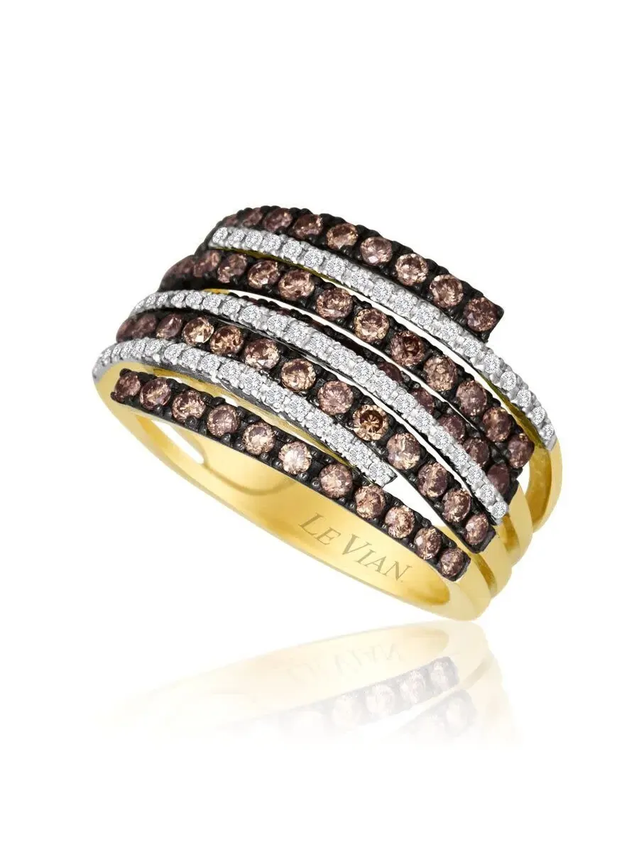 Женские кольца Le Vian с шоколадным бриллиантом, выполненные из 14-каратного медового золота — изображение 1 из 1