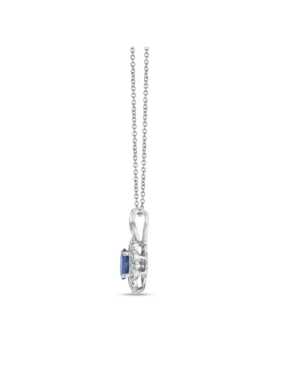 Подвеска Le Vian с голубым сапфиром Blueberry, установленная в 14-каратном золотом цвета ванили — изображение 2 из 3
