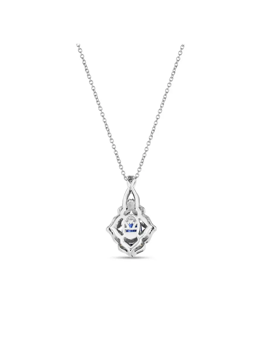 Подвеска Le Vian с голубым сапфиром Blueberry, установленная в 14-каратном золотом цвета ванили — изображение 3 из 3