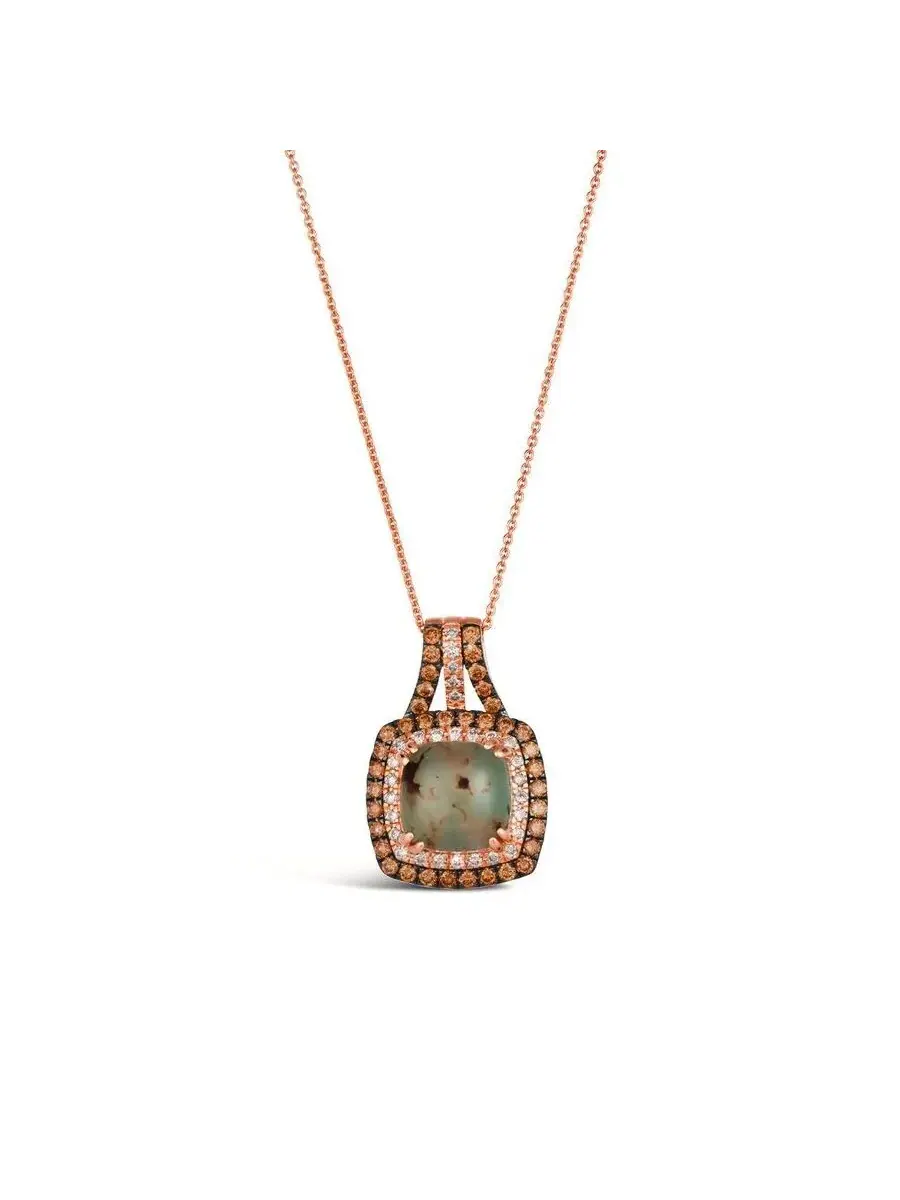 Ожерелье Le Vian Ladies Aquaprase в 14-каратном клубничном золотe — изображение 1 из 1, оттенок синий