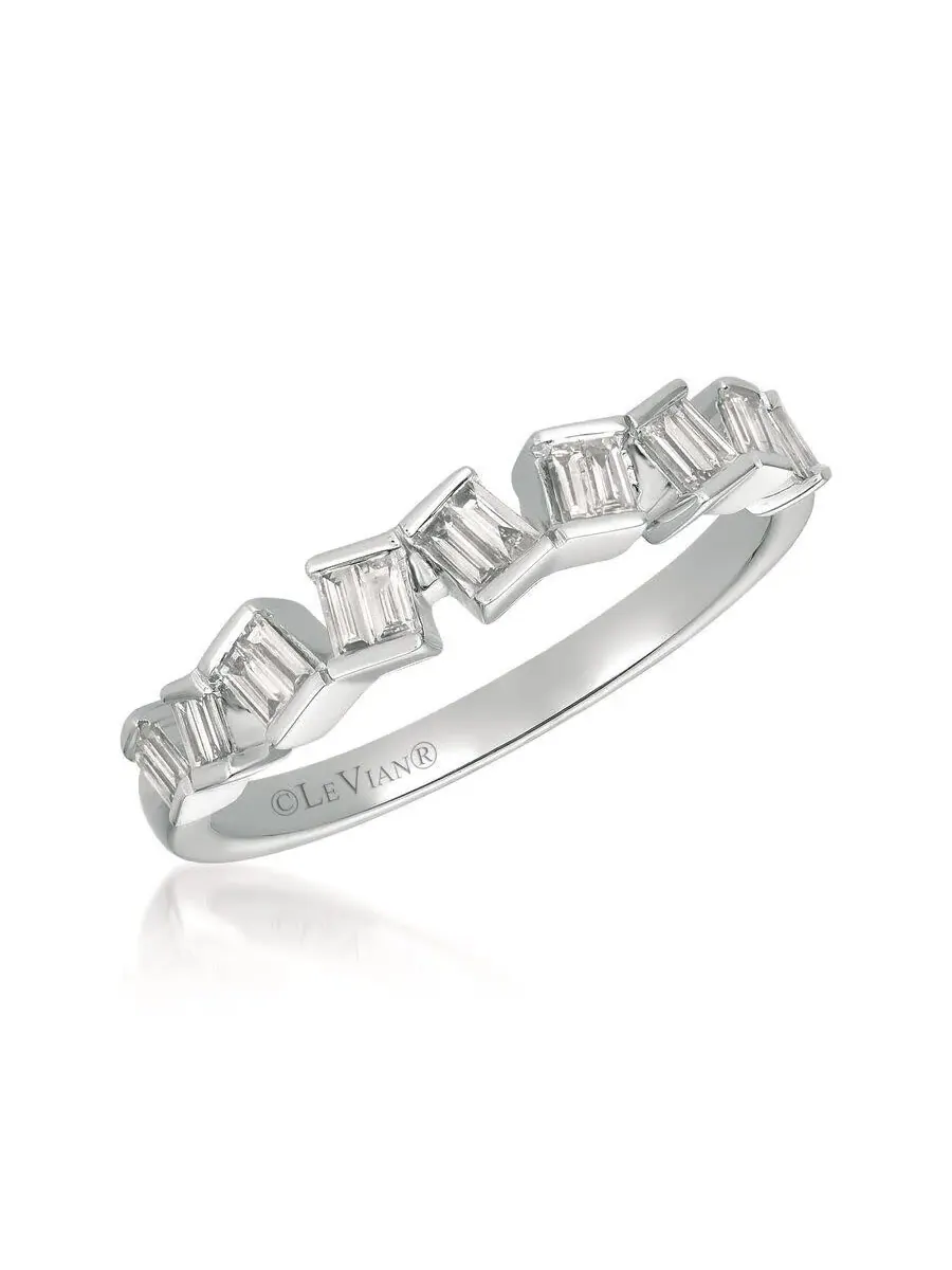 Комплект колец Le Vian Ladies Baguette Frenzy из 14-каратного клубничного золота — изображение 1 из 1, оттенок белый