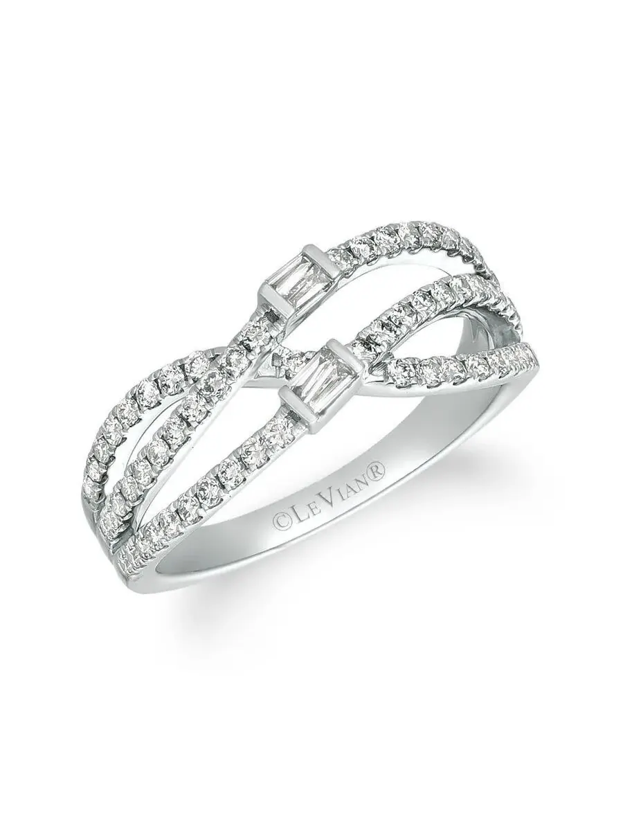 Комплект колец Le Vian Ladies Baguette Frenzy из 14-каратного ванильного золота — изображение 1 из 1, оттенок коричневый