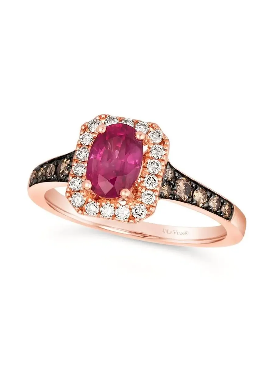 Набор колец Le Vian Ladies Balance из 14-каратного клубничного золота — изображение 1 из 1, оттенок красный