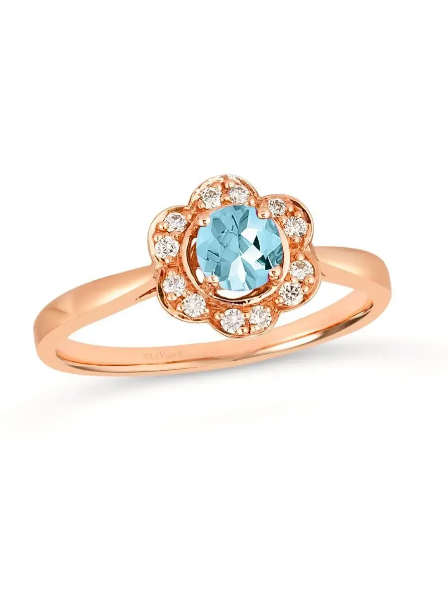 Женские кольца Le Vian с голубыми сапфирами Blueberry, установленные в клубничное золото 14 карат — изображение 1 из 1