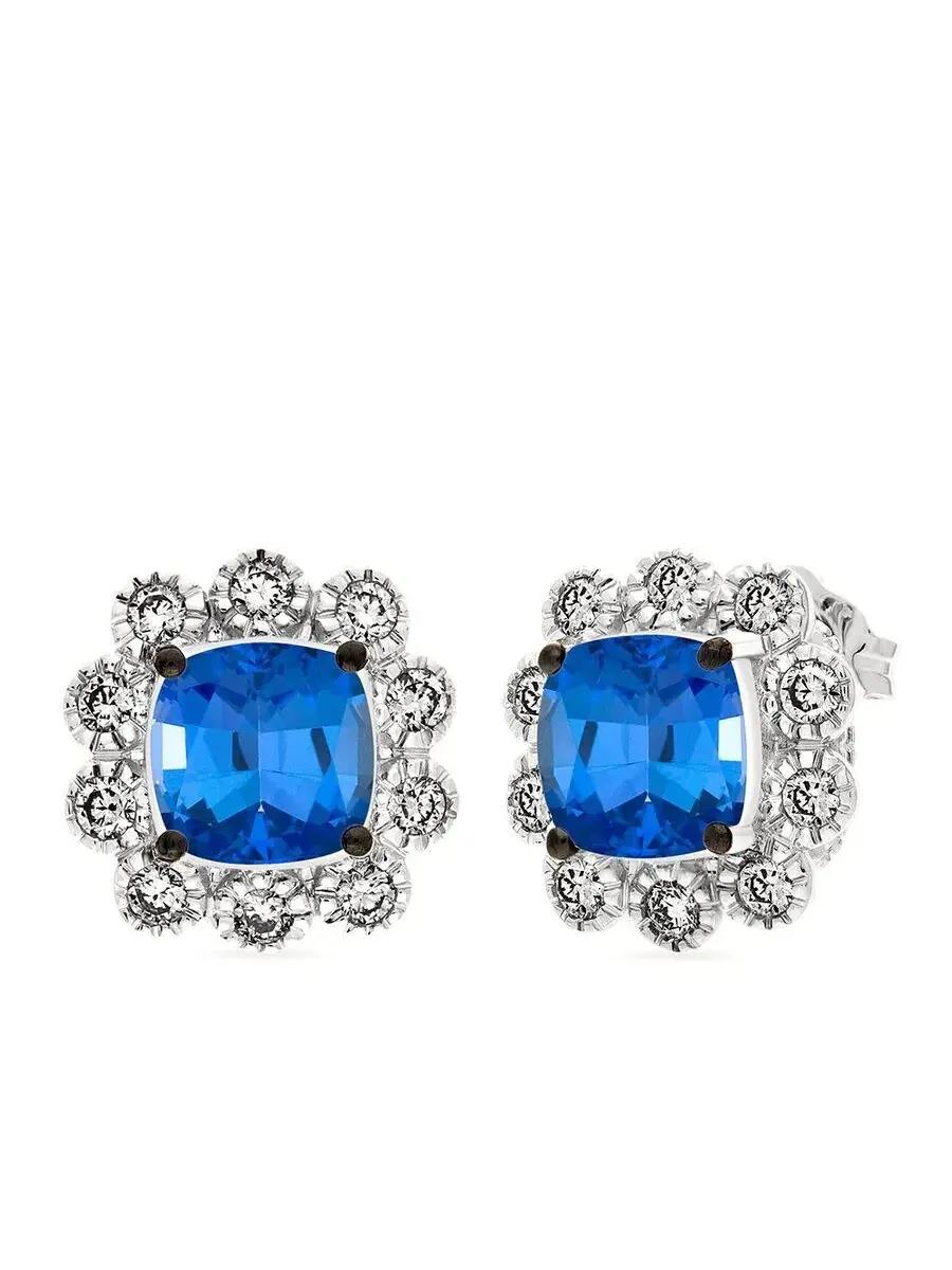 Серьги Le Vian Ladies с черникой и танзанитом, установленные в 14-каратное ванильное золото — изображение 1 из 1