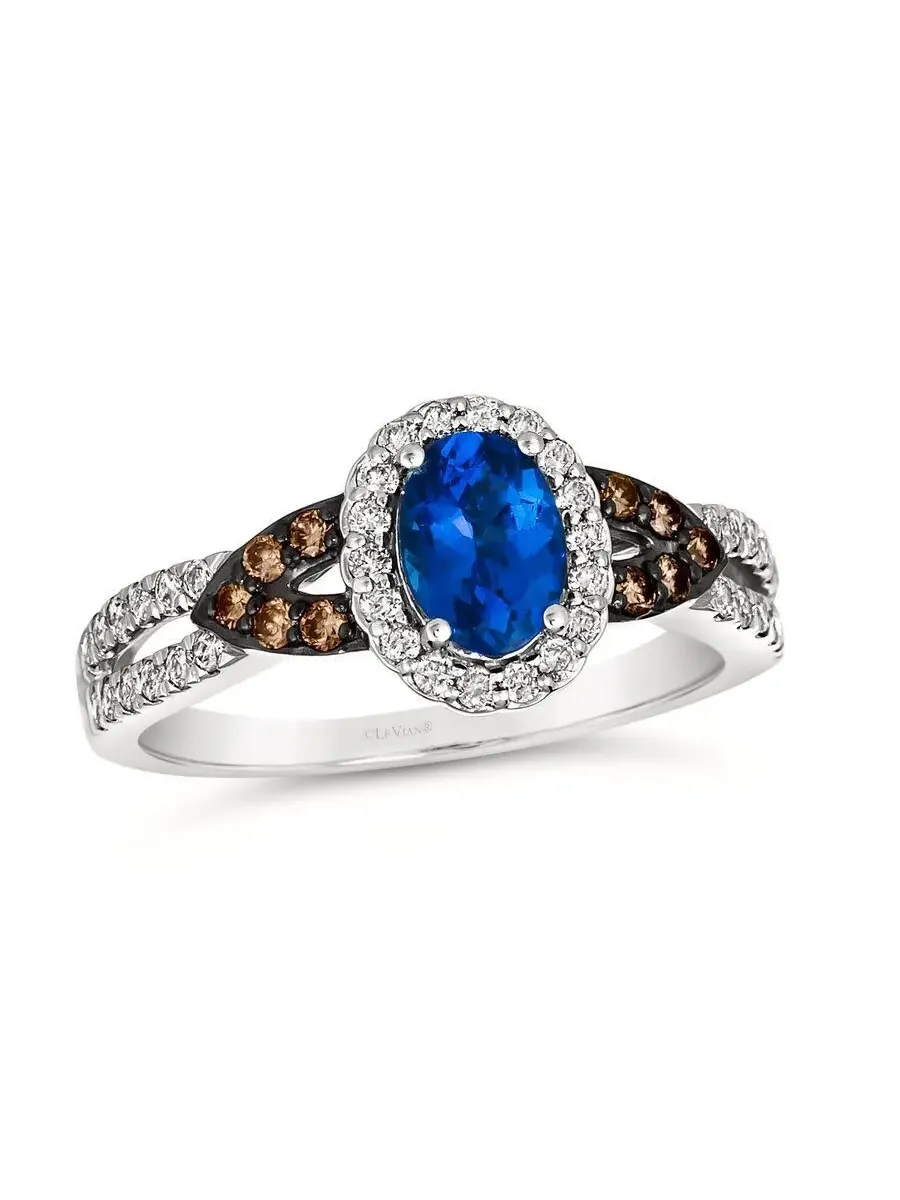 Кольца Le Vian Ladies с черникой и танзанитом, установленные в 14-каратное ванильное золото — изображение 1 из 1