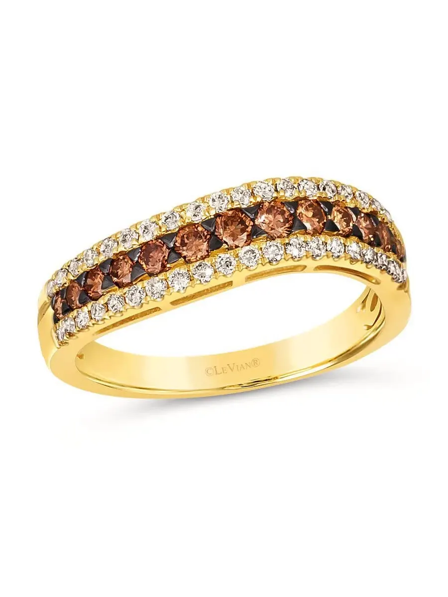 Женские кольца Le Vian с шоколадными бриллиантами, выполненные из 14-каратного медового золота — изображение 1 из 1