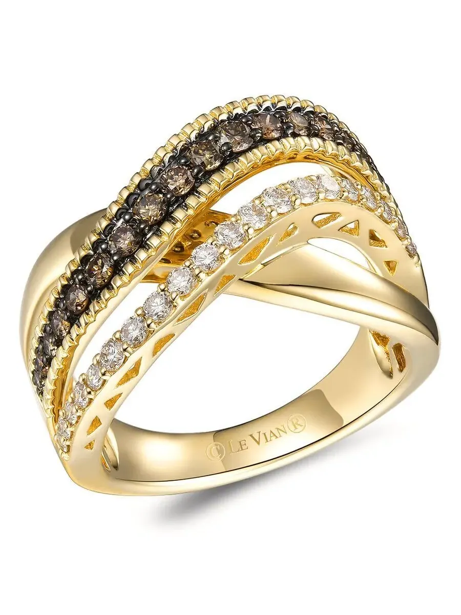 Женские кольца Le Vian с шоколадными бриллиантами, выполненные из 14-каратного клубничного золота — изображение 1 из 1