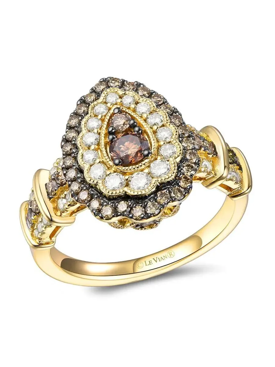 Женские кольца Le Vian с шоколадными бриллиантами, выполненные из 14-каратного клубничного золота — изображение 1 из 1