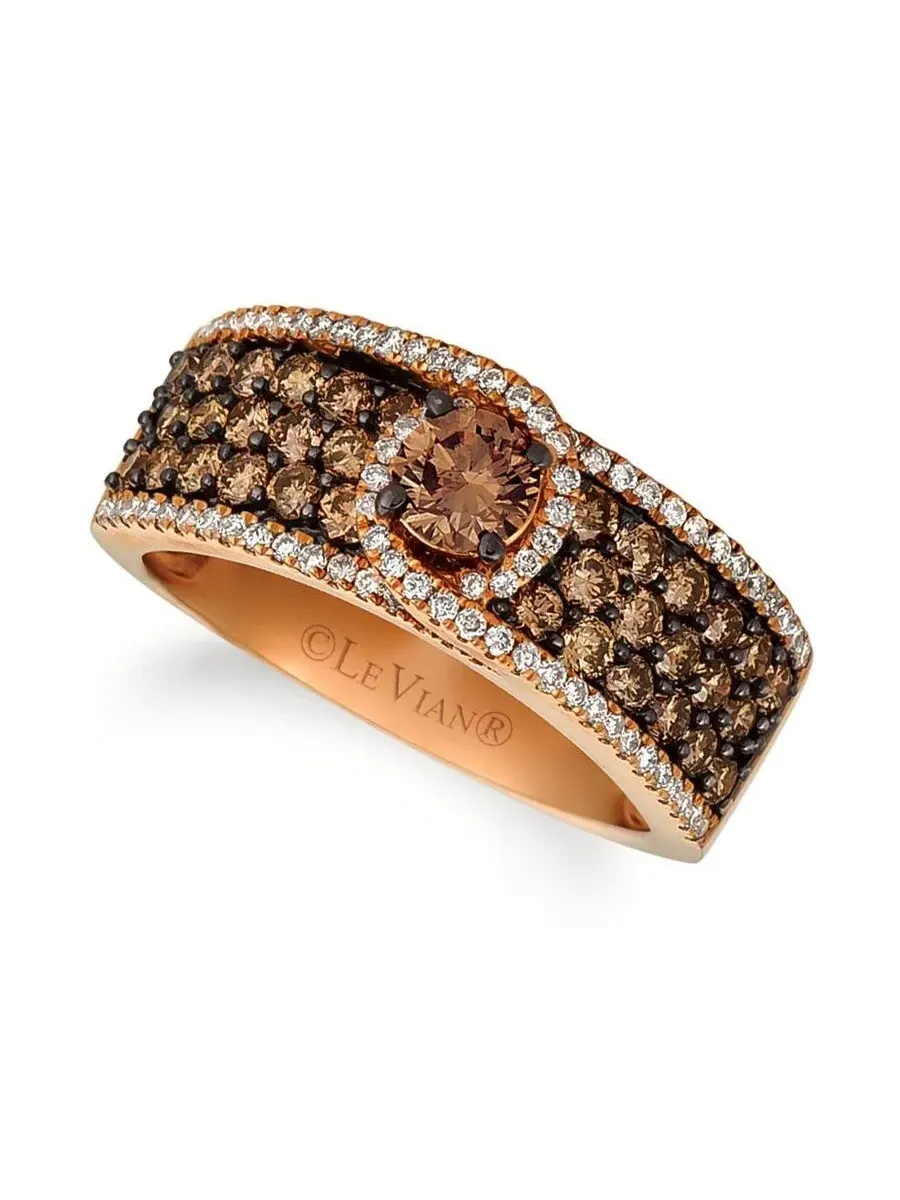 Женские кольца Le Vian с шоколадными бриллиантами, выполненные из 14-каратного клубничного золота — изображение 1 из 1