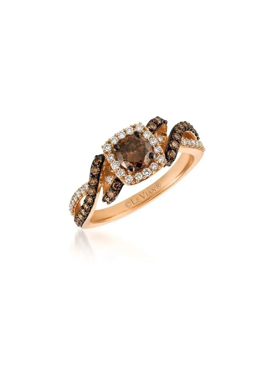 Женские кольца Le Vian с шоколадными бриллиантами, выполненные из 14-каратного клубничного золота — изображение 1 из 1