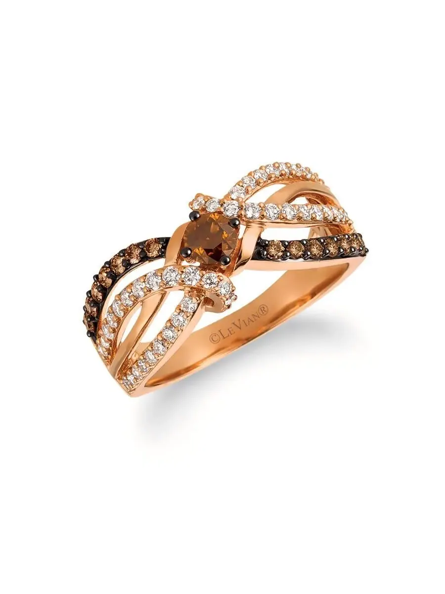 Кольца Le Vian Ladies с шоколадными бриллиантами, выполненные из 14-каратного ванильного золота — изображение 1 из 1