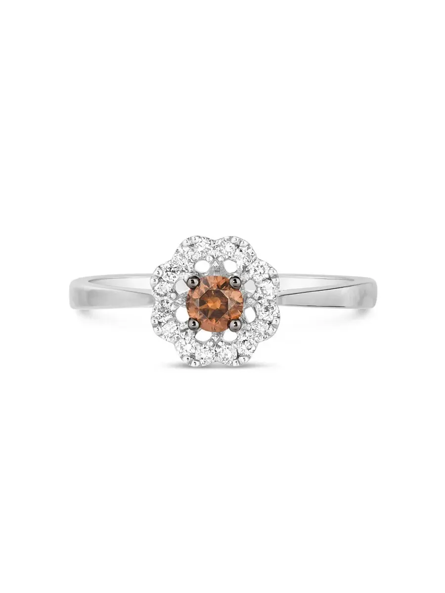 Женские кольца-одиночки Le Vian с шоколадными бриллиантами, установленными в 14-каратном ванильном золоте, оттенок коричневый