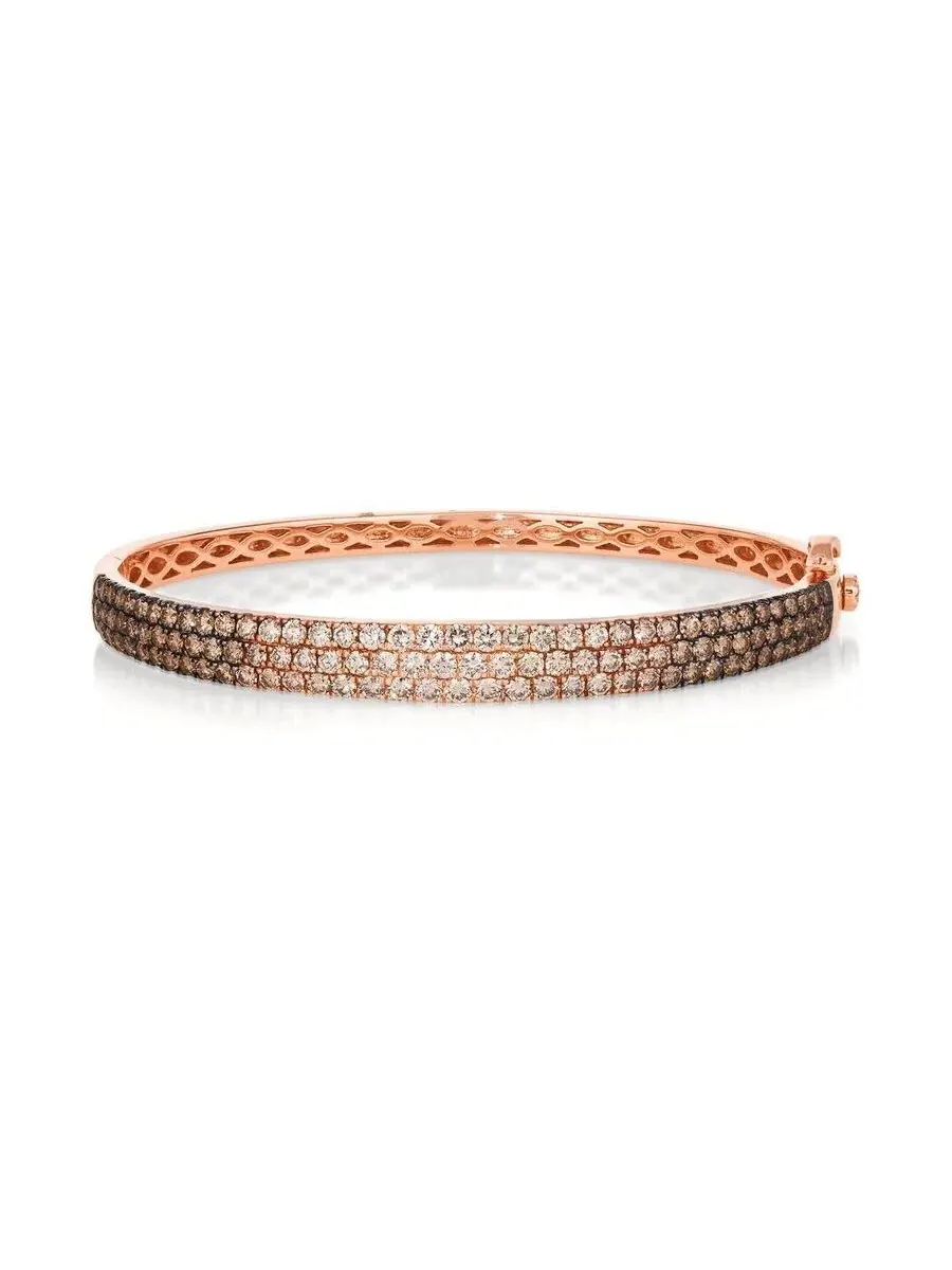 Браслеты Le Vian Ladies Chocolate Ombre, выполненные из клубничного золота 14K — изображение 1 из 1, оттенок коричневый