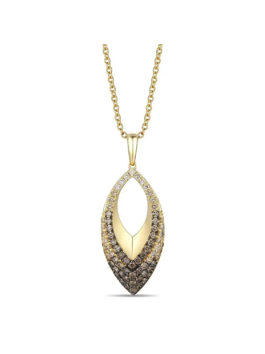 Ожерелье Le Vian Ladies Chocolate Ombre Stiletto, выполненные из 14-каратного медового золота — изображение 1 из 1