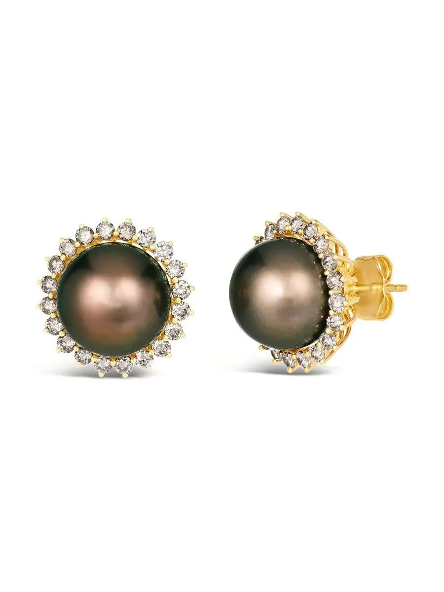 Серьги из коллекции Le Vian Ladies Chocolate Pearl, выполненные из 14-каратного медового золота — изображение 1 из 1