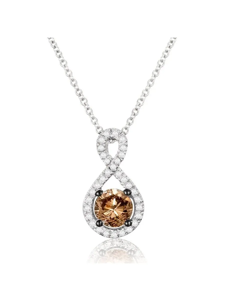 Женское ожерелье Le Vian Chocolate Solitaire, выполненные из ванильного золота 14K — изображение 1 из 1, оттенок коричневый
