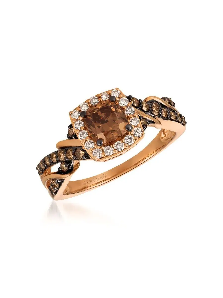 Кольца Le Vian Ladies Chocolatier из 14-каратного клубничного золота — изображение 1 из 1, оттенок коричневый
