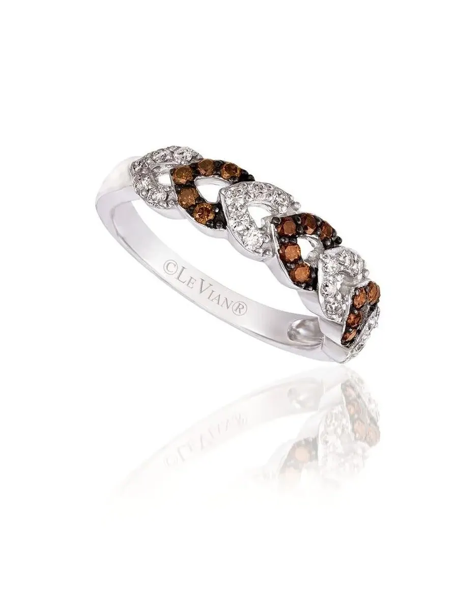 Кольца Le Vian Ladies Chocolatier из 14-каратного клубничного золота — изображение 1 из 1, оттенок белый