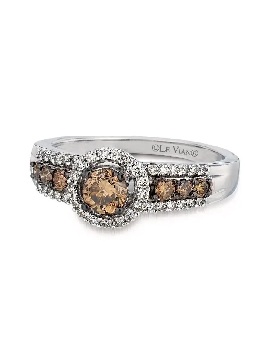 Кольца Le Vian Ladies Chocolatier, выполненные из 14-каратного ванильного золота — изображение 1 из 1, оттенок коричневый