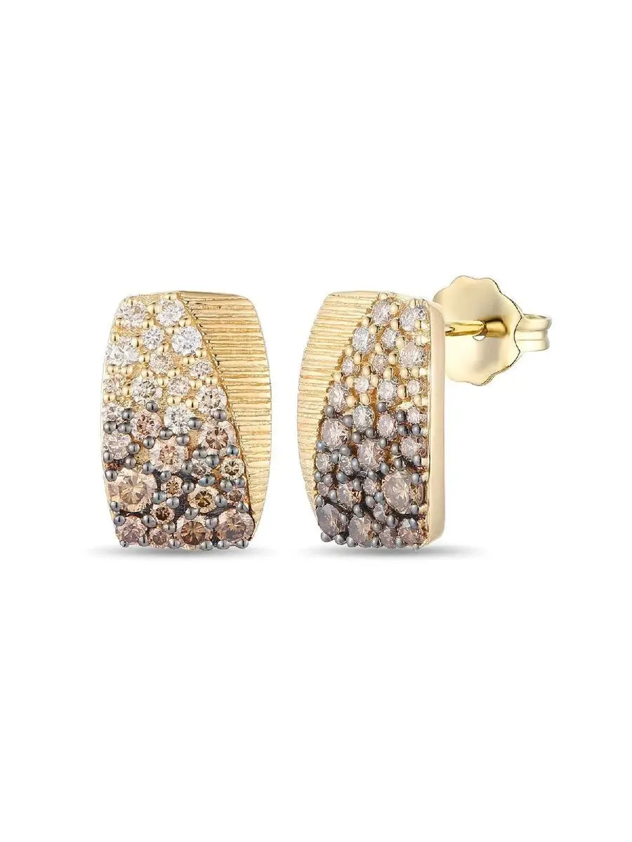Серьги Le Vian Ladies Constellation, выполненные из 14-каратного медового золота — изображение 1 из 1, оттенок шоколад