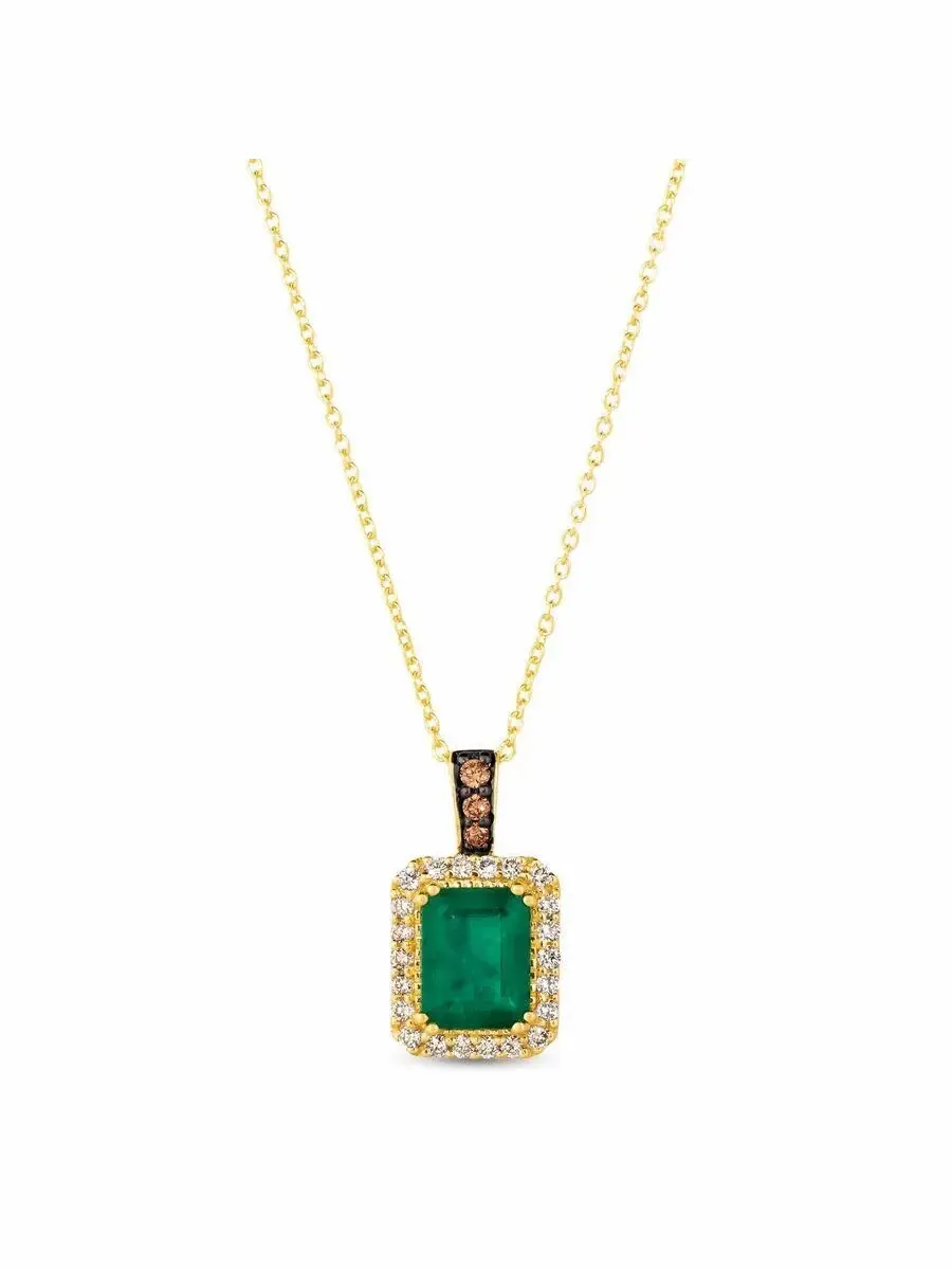Ожерелье с изумрудами Le Vian Ladies Costa Smeralda, выполненные в 14-каратном медовом золоте — изображение 1 из 1