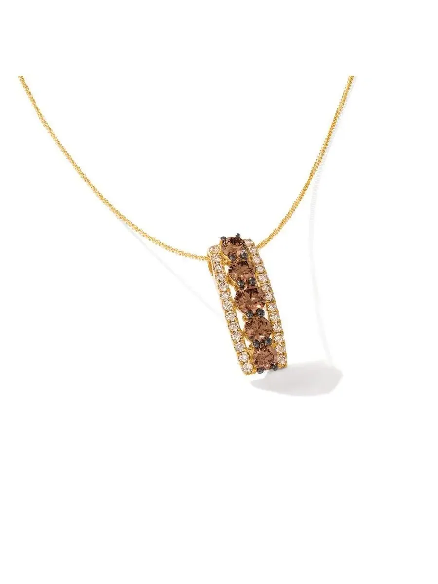 Женское ожерелье Le Vian Crembrule, выполненные из 14-каратного медового золота — изображение 1 из 1, оттенок коричневый