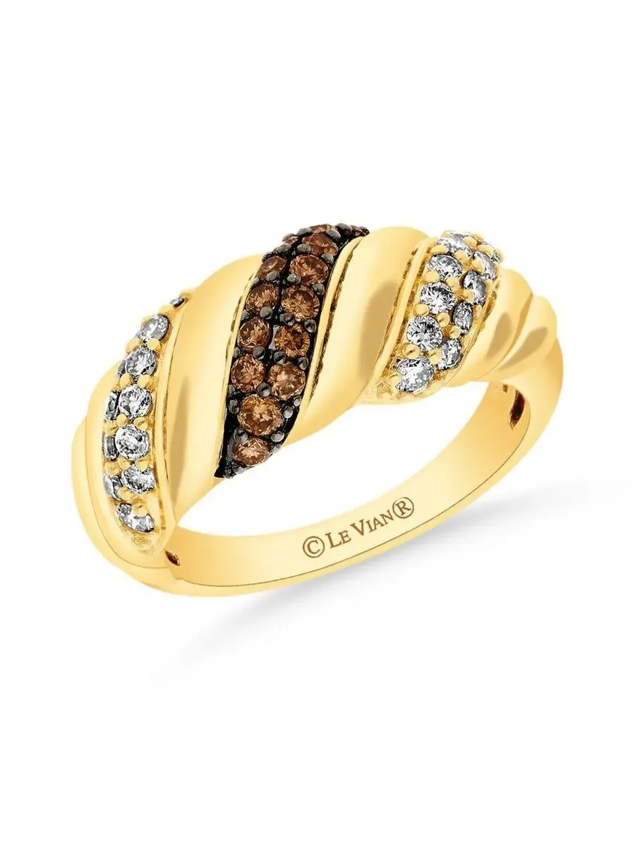 Кольца Le Vian Ladies Cremebrule, выполненные из 14-каратного медового золота — изображение 1 из 1, оттенок коричневый