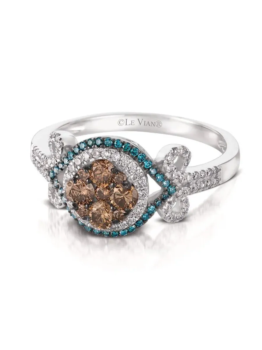 Кольца Le Vian Ladies Exotics, выполненные в 14-каратном золотом цвета ванили — изображение 1 из 1, оттенок коричневый
