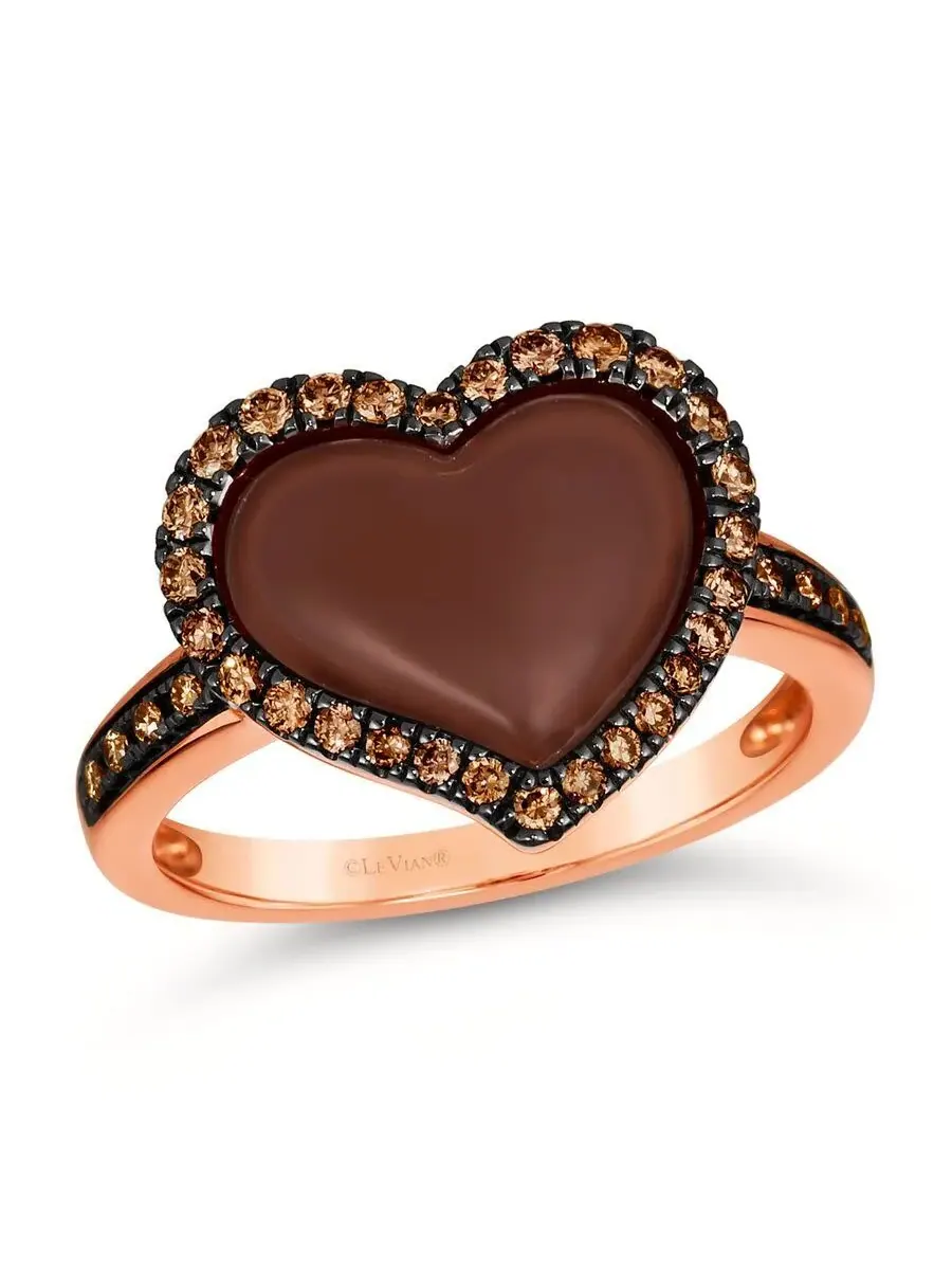 Комплект колец Le Vian Ladies Godiva X Le Vian, выполненный из 14-каратного клубничного золота