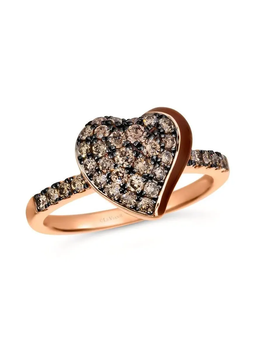 Комплект колец Le Vian Ladies Godiva X Le Vian, выполненный из 14-каратного клубничного золота — изображение 1 из 1