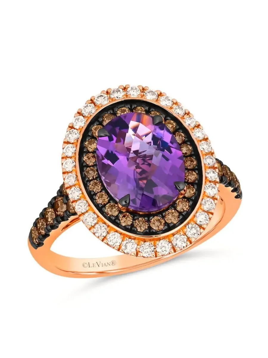 Кольца из коллекции Le Vian Ladies Grape Amethyst, выполненные из клубничного золота 14 карат — изображение 1 из 1