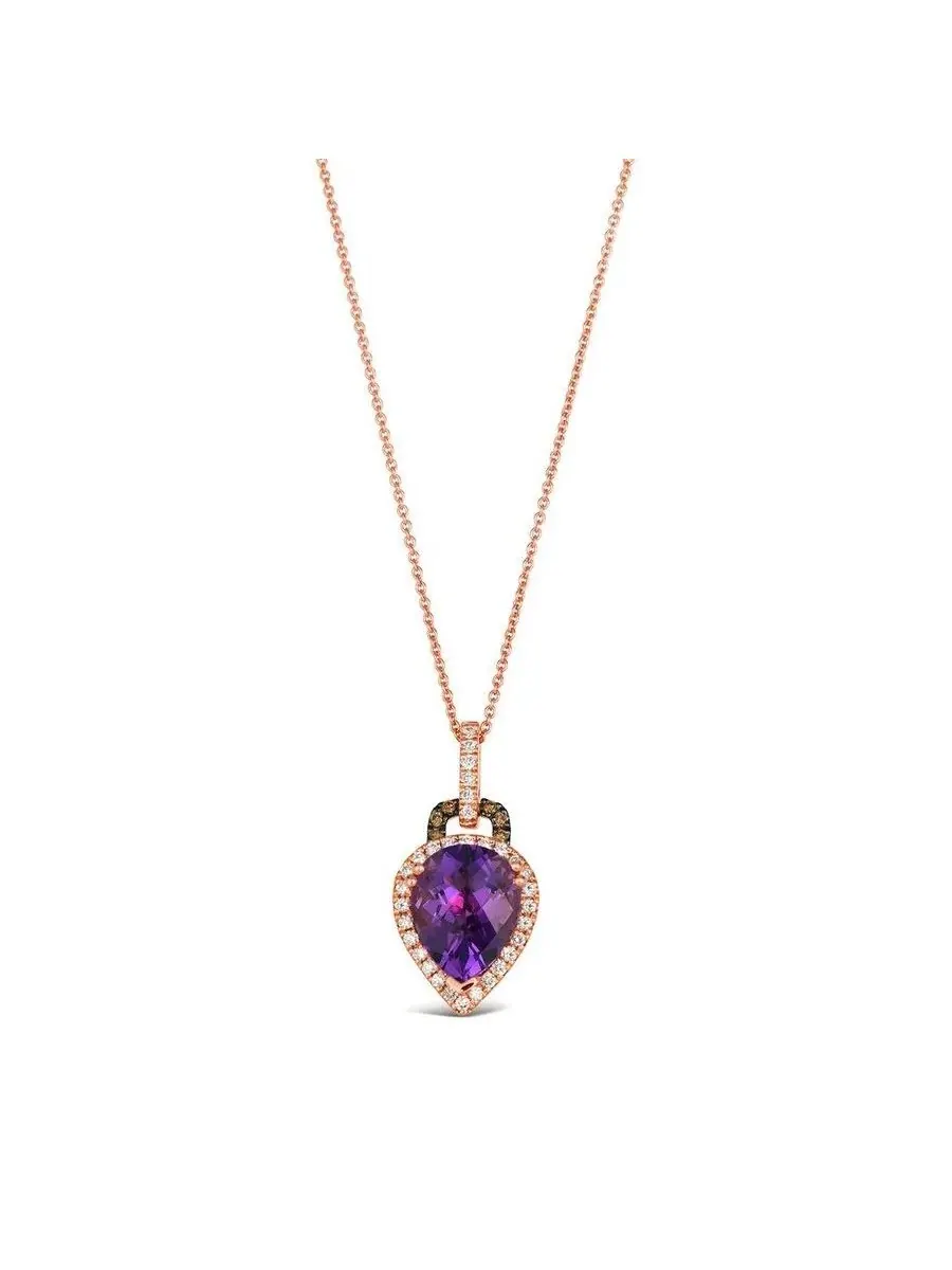 Ожерелье Le Vian Ladies с виноградным аметистом в 14-каратном клубничном золоте — изображение 1 из 1, оттенок фиолетовый