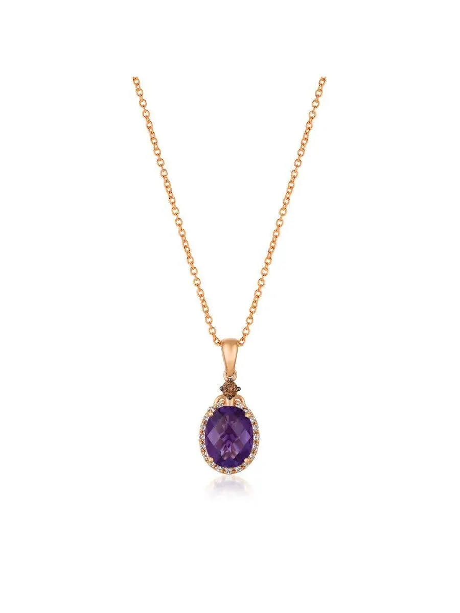 Ожерелье Le Vian Ladies с виноградным аметистом в 14-каратном клубничном золоте — изображение 1 из 1, оттенок фиолетовый