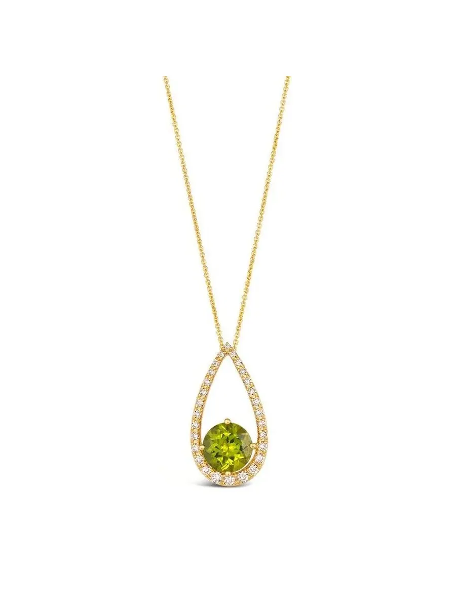 Ожерелье Le Vian Ladies с перидотом цвета зеленого яблока, установленные в 14-каратном медовом золоте