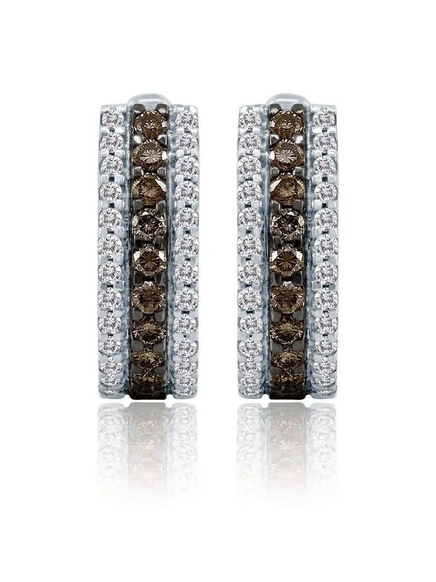 Серьги Le Vian Ladies Huggies, выполненные из 14-каратного ванильного золота — изображение 1 из 1, оттенок коричневый