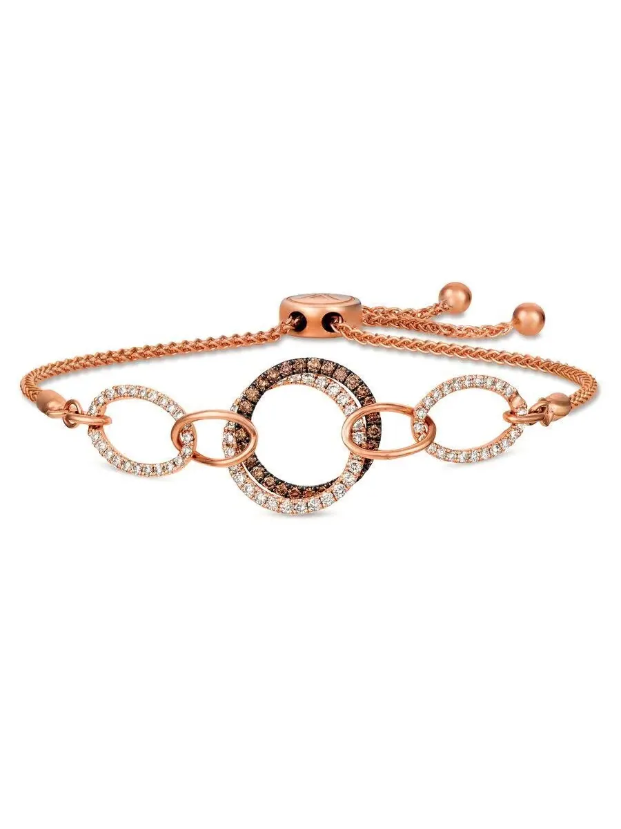 Браслеты Le Vian Ladies Links Of Love, выполненные из клубничного золота 14K