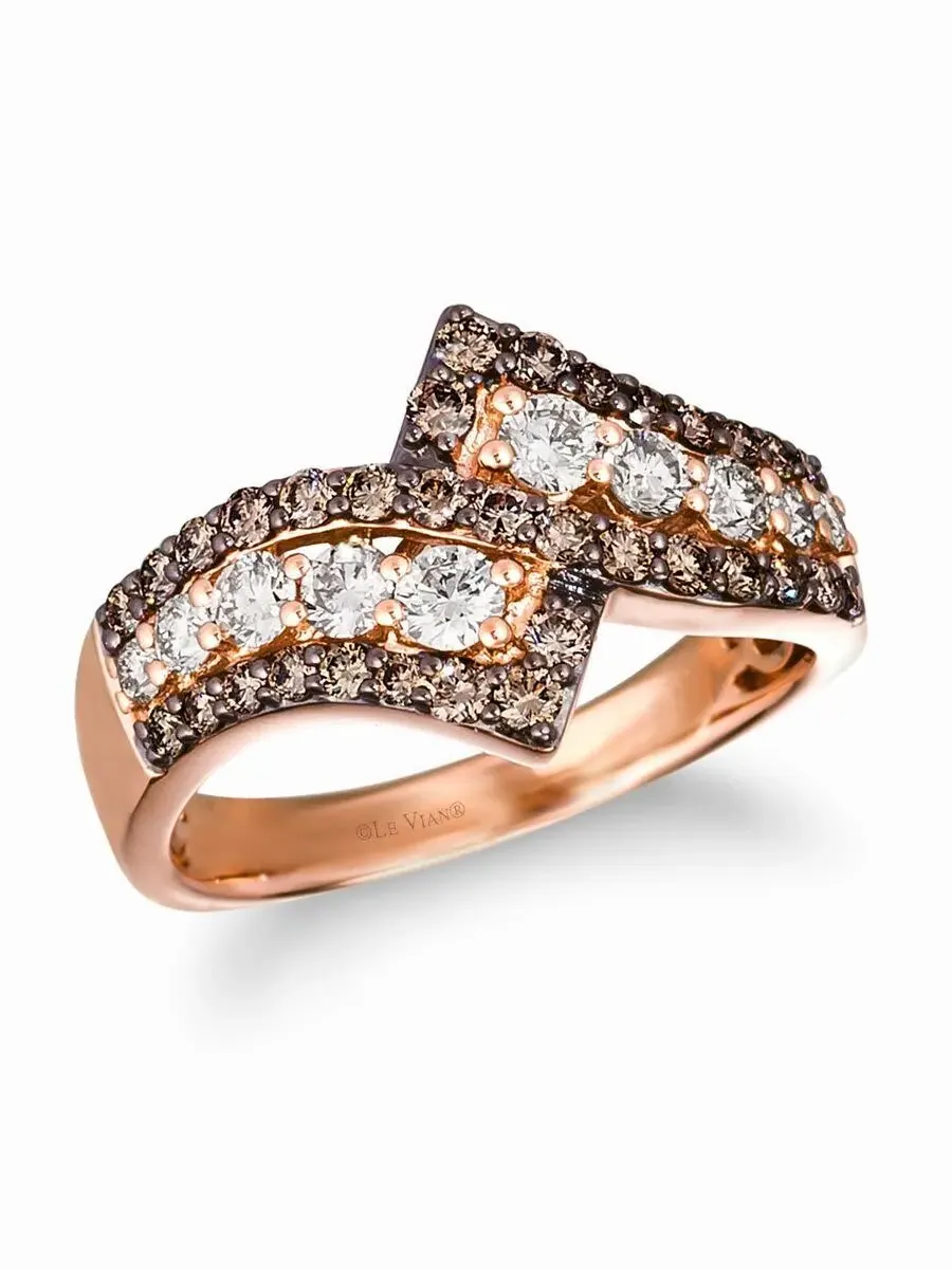 Набор женских колец Le Vian Natural из клубничного золота 14 карат — изображение 1 из 1, оттенок шоколад